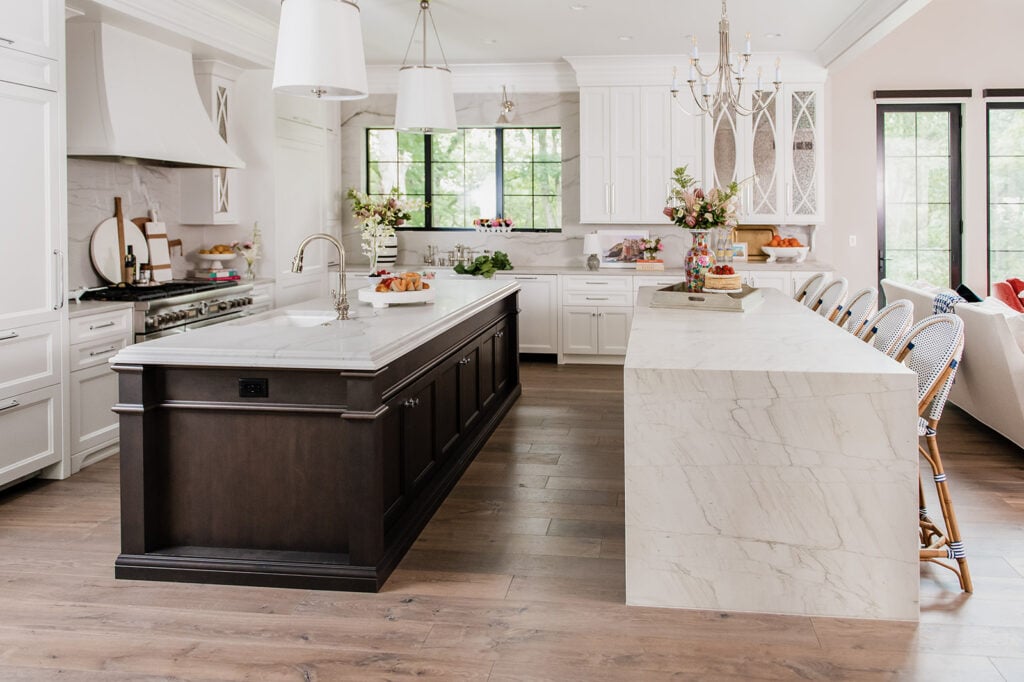 Beige Island Contemporary Kitchen Design