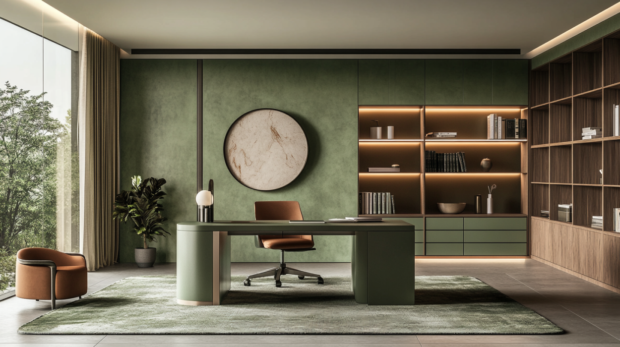 Buildiyo-Green Contemporary Study Room Design (2)
