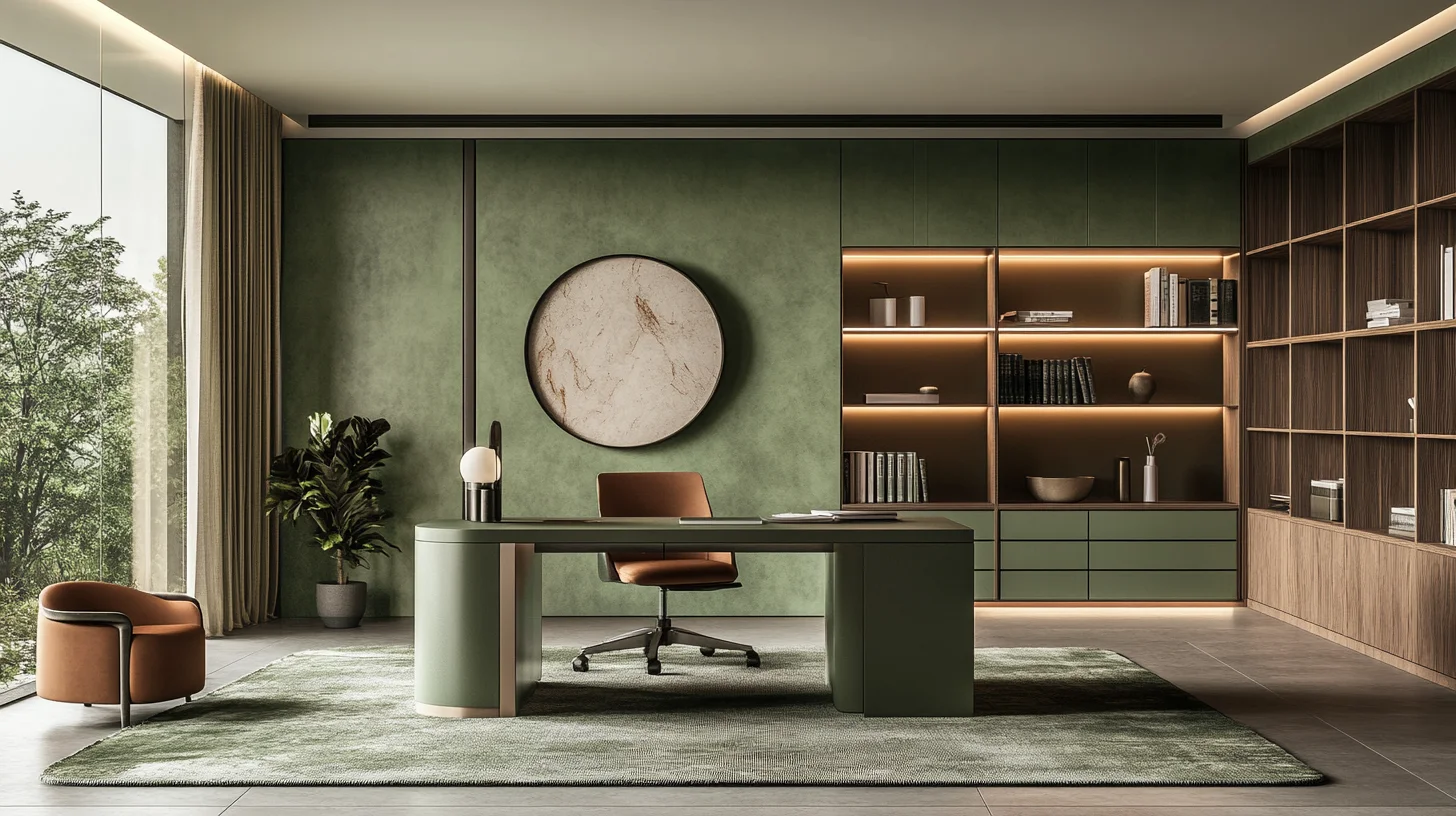 Buildiyo-Green Contemporary Study Room Design (2)