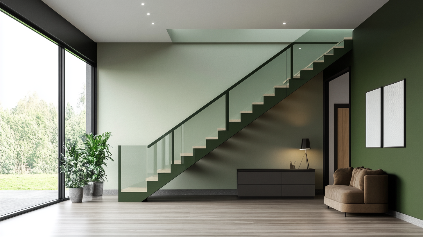 Green-Contemporary-U-Shaped