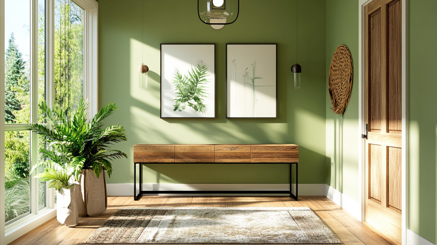 Green Modern Foyer Design
