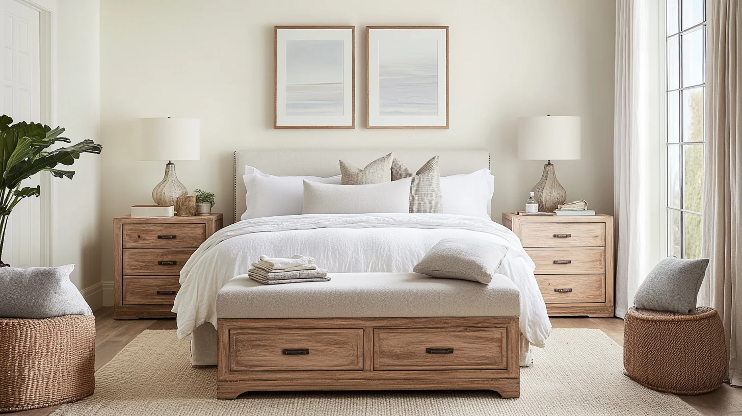 Industrial White Master Bedroom