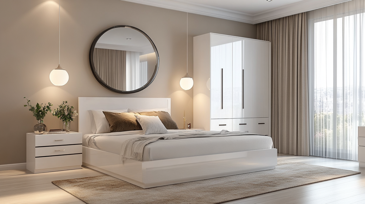 Minimalist White Master Bedroom Design