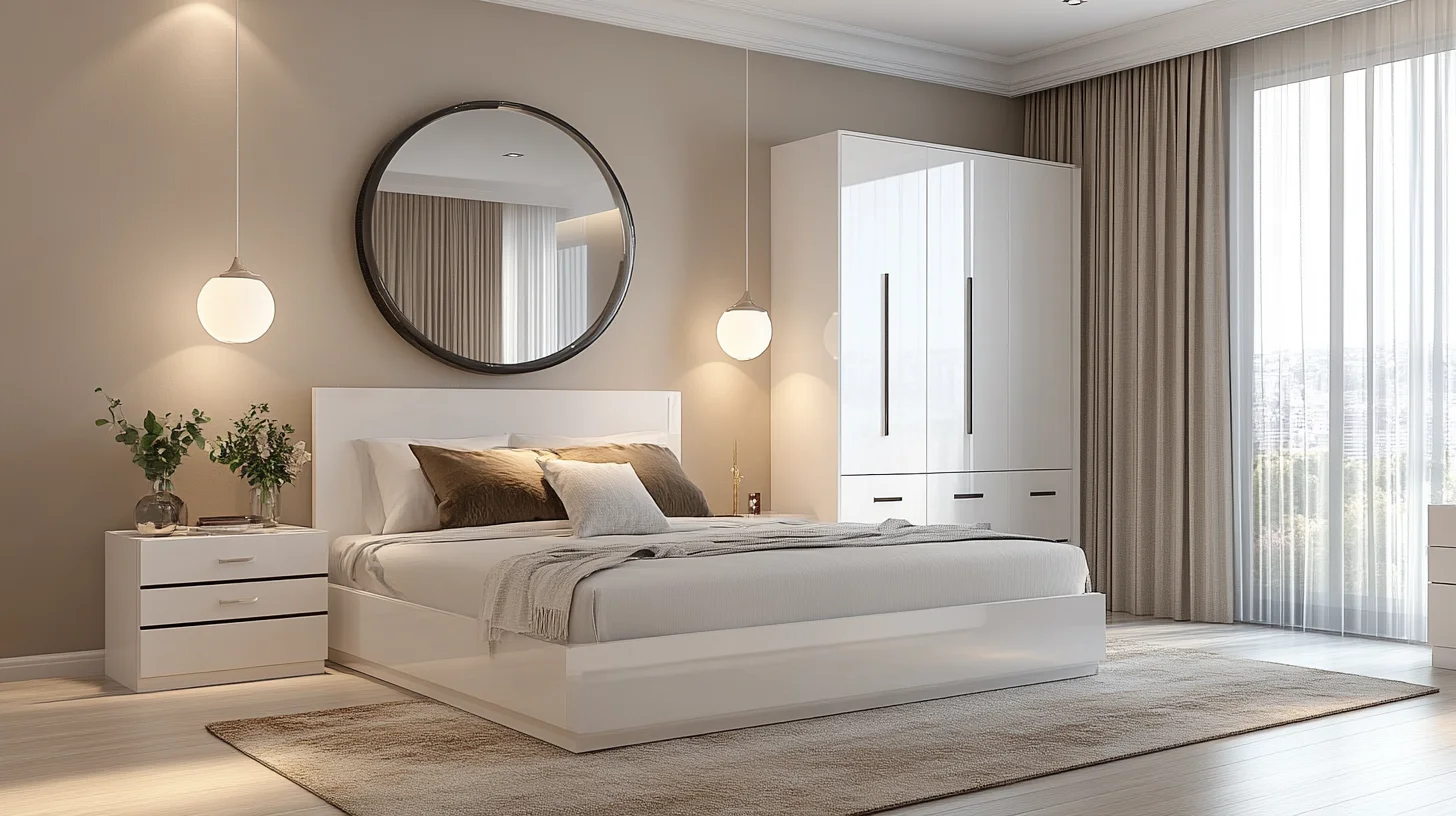 Minimalist White Master Bedroom Design