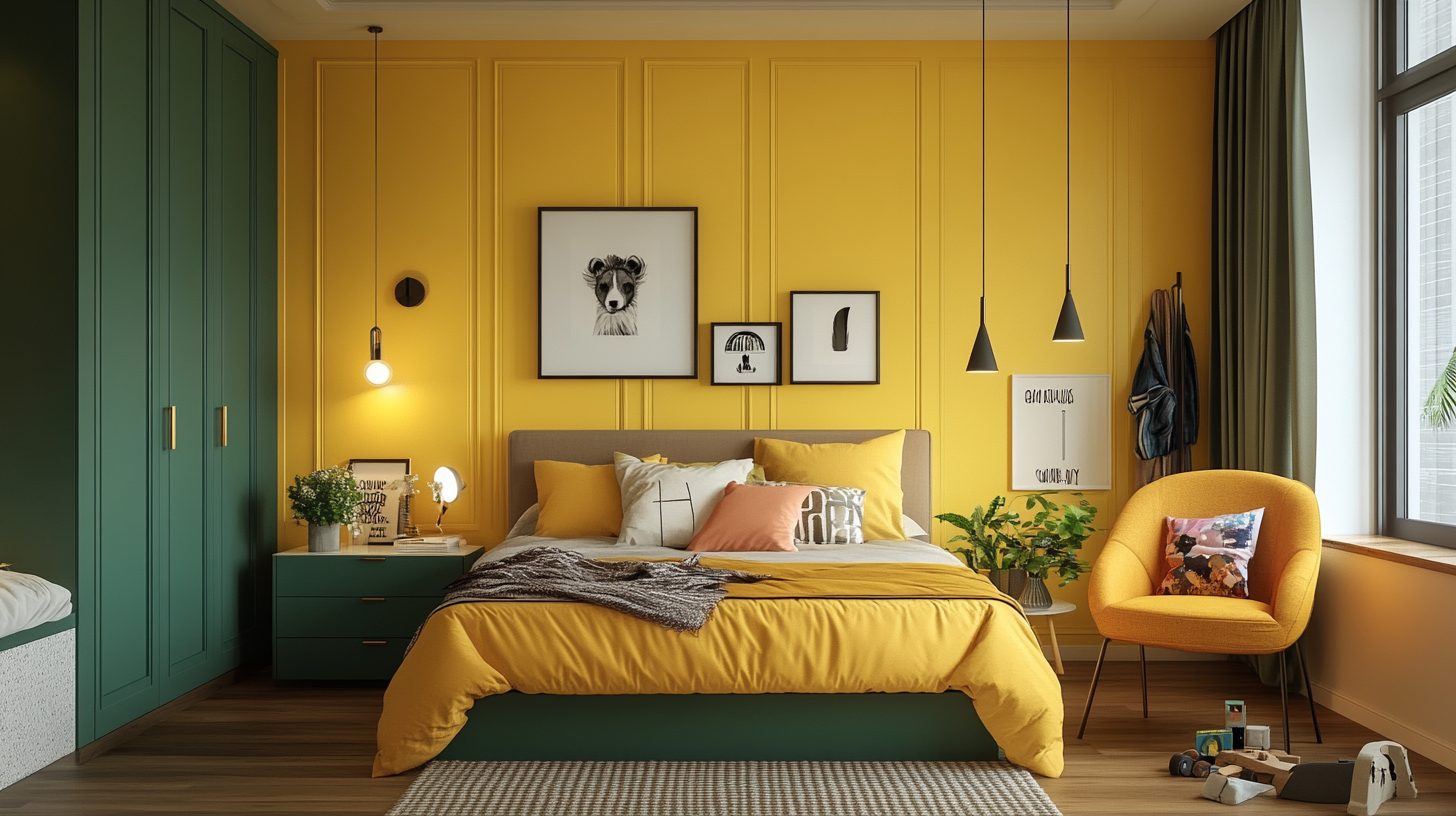 Buildiyo Vibrant Simplicity in an Expansive Minimalist Kids Bedroom (1)