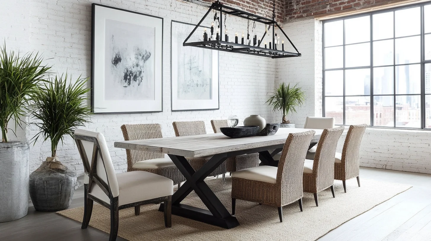 Buildiyo White Industrial Dining Room Design (1)