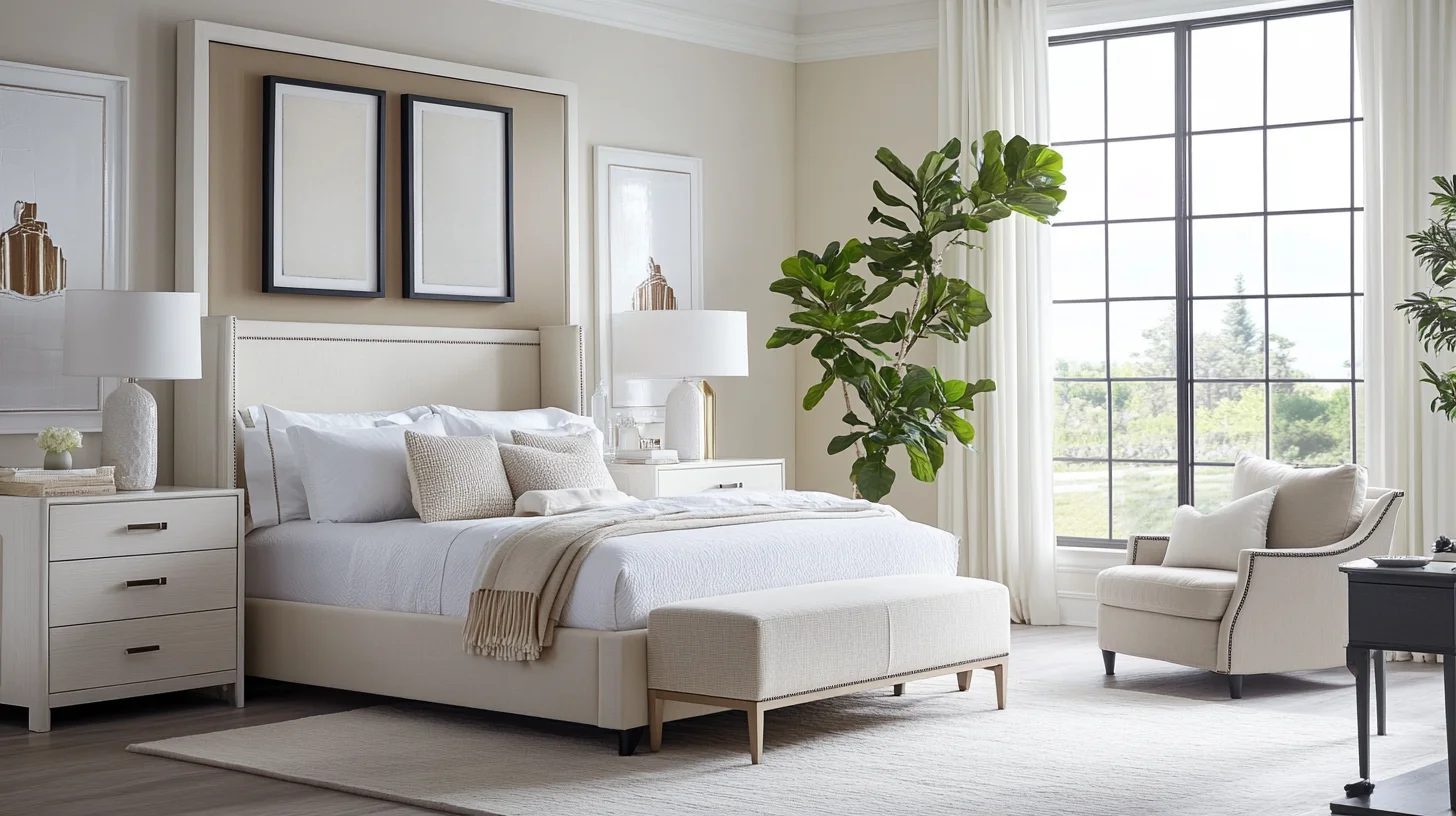 Contemporary White Master Bedroom Design Ideas for a Clean and Elegan
