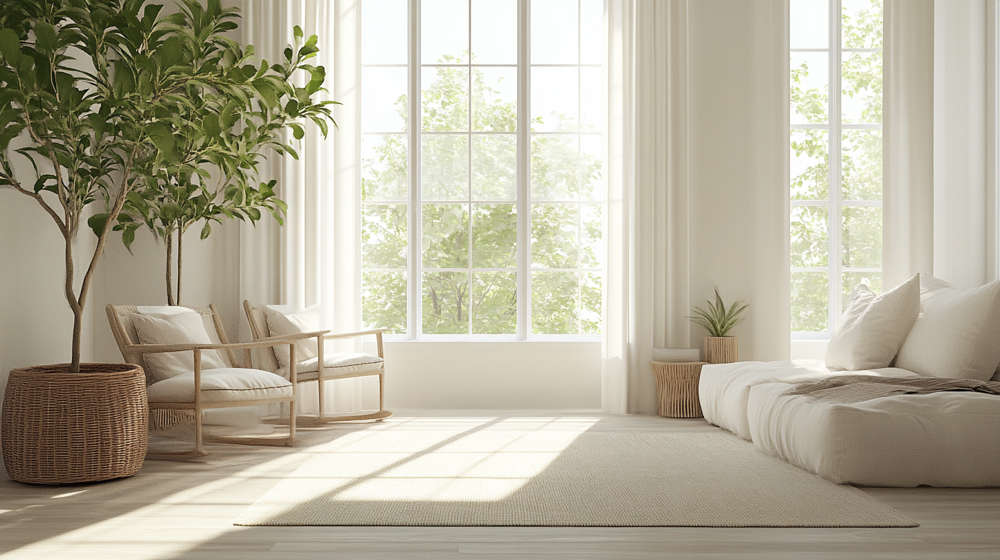 White Scandinavian Living Room Designs