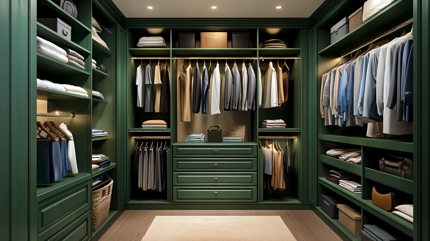 Green Hinged Contemporary Wardrobe – Bold & Smart Storage
