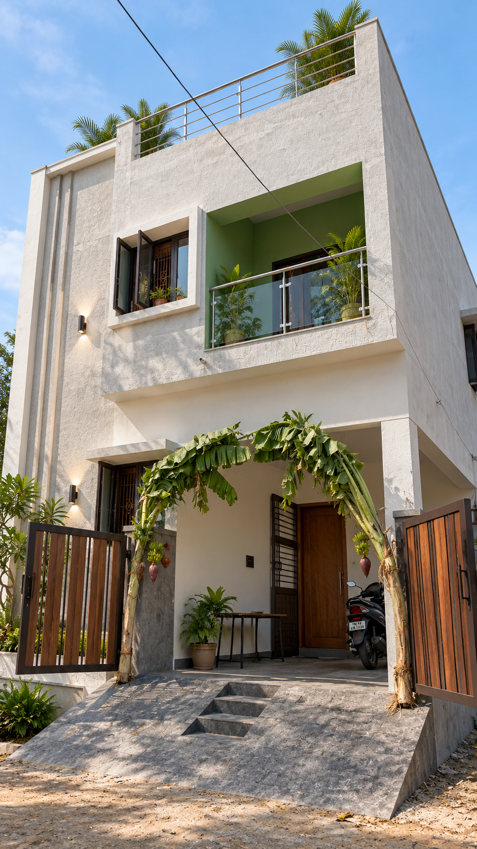 Xavier Residence completed front elevation, Paruthipattu Avadi
